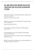 BU422 SIMULATION MIDTERM EXAM 2026 QUESTIONS AND SOLUTIONS GUARANTEED TO PASS
