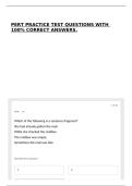 PERT PRACTICE TEST QUESTIONS WITH 100&percnt; CORRECT ANSWERS&period;