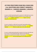 ATI PEDS PROCTORED EXAM REAL EXAM 2026 &vert; ALL QUESTIONS AND CORRECT ANSWERS &vert; GRADED A&plus; &vert; VERIFIED ANSWERS &vert; UPDATED VERSION