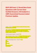  NUR 180 Exam 1&vert; Brand New Exam Questions with Correct Clear Verified Answers&vert; All Graded A&plus;&vert; 100&percnt; Guaranteed Success&vert;Latest Premium Update&period;