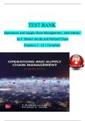Test Bank for Operations and Supply Chain Management &lpar;16th Edition&rpar; by F&period; Robert Jacobs & Richard Chase &vert; Complete Chapters 1&ndash;22 &vert; Verified Questions & Answers