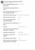 Five Guys Manager Certification Test &sol; Restaurant Management Exam &sol; 2026 Update &sol; Practice Questions & Answers