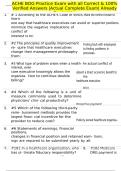 ACHE BOG Practice Exam with all Correct & 100&percnt; Verified Answers &vert;Actual Complete Exam&vert; Already Graded A&plus;