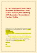 KCS v6 Trainer Certification&vert; Brand New Exam Questions with Correct Verified Answers&vert; All Graded A&plus;&vert; 100&percnt; Guaranteed Success&vert;Latest Premium Update&period;
