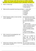 MSSC CLT Exam with All Correct & 100&percnt; Verified Answers &vert;Actual Complete Exam &vert;Already Graded A&plus;