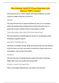Microbiology biol2117 Exam Questions and Answers 100&percnt; Correct