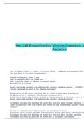 Nur 318 Breastfeeding Module Questions With Correct Answers