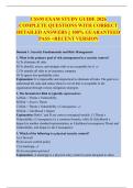 CSSM EXAM STUDY GUIDE 2026  COMPLETE QUESTIONS WITH CORRECT  DETAILED ANSWERS &vert;&vert; 100&percnt; GUARANTEED  PASS <RECENT VERSION