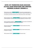 NYPD 1ST TRIMESTER EXAM 2025&sol;2026 ACTUAL EXAM QUESTIONS AND VERIFIED ANSWERS ALREADY GRADED A&plus;