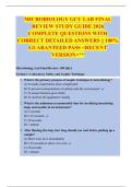 MICROBIOLOGY GCU LAB FINAL  REVIEW STUDY GUIDE 2026  COMPLETE QUESTIONS WITH  CORRECT DETAILED ANSWERS &vert;&vert; 100&percnt;  GUARANTEED PASS <RECENT  VERSION>&ast;&ast;
