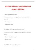SPEX209 - Mid-term test Questions and Answers 100&percnt; Pass