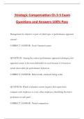 Strategic Compensation Ch 3-5 Exam Questions and Answers 100&percnt; Pass