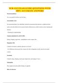 NUR 1212 EXAM GUIDE QUESTIONS WITH 100&percnt; ACCURATE ANSWERS