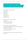 BASIC DYSRHYTHMIAS & EKG INTERPRETATION EXAM QUESTIONS & VERIFIED COMPLETE SOLUTIONS