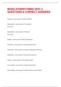 BASIC DYSRHYTHMIA TEST 1 QUESTIONS & CORRECT ANSWERS