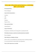 NUR 1202 UPDATED QUESTIONS & ANSWERS 100&percnt; ACCURAT