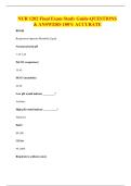 NUR 1202 Final Exam Study Guide-QUESTIONS & ANSWERS 100&percnt; ACCURATE