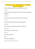 NUR 1202 TEST 2- QUESTIONS & ANSWERS 100&percnt; ACCURATE