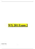 WX 201 Exam 2&lpar;2025&sol;2026&rpar;question and answer varified pass A&plus;