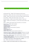 NUR 229 Pathophysiology Questions And Correct Answers