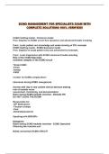 ECMO MANAGEMENT FOR SPECIALISTS EXAM WITH COMPLETE SOLUTIONS 100&percnt; VERIFIED&excl;&excl;
