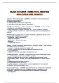 NURS 481 EXAM 1 WITH 100&percnt; VERIFIED SOLUTIONS 2026 UPDATE&excl;&excl;