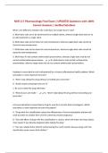 NUR 117 Pharmacology Final Exam &vert; UPDATED Questions with 100&percnt; Correct Answers &vert; Verified Solutions