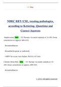 NBRC RRT&sol;CSE&comma; treating pathologies&comma;  according to Kettering&period; Questions and  Correct Answers