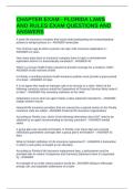 CHAPTER EXAM - FLORIDA LAWS AND RULES EXAM QUESTIONS AND ANSWERS