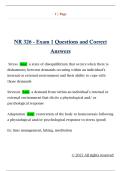 NR 326 - Exam 1 Questions and Correct  Answers 