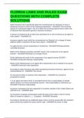 FLORIDA LAWS AND RULES EXAM QUESTIONS WITH COMPLETE SOLUTIONS
