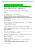FL LAWS AND RULES EXAM QUESTIONS WITH CORRECT ANSWERS