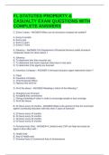 FL STATUTES PROPERTY & CASUALTY EXAM QUESTIONS WITH COMPLETE ANSWERS