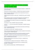 FLORIDA LAW AND REGULATIONS EXAM GUIDE Q&A