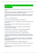 FLORIDA LAW EXAM QUESTIONS AND ANSWERS