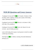 NUR 283 Questions and Correct Answers