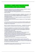 FLORIDA LAWS AND RULES EXAM QUESTIONS AND SOLUTIONS
