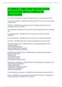 FLORIDA LAWS AND RULES EXAM QUESTIONS WITH COMPLETE SOLUTIONS