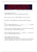 HSA BASKETBALL REFEREE FLASHCARDS QUESTIONS WITH CORRECT ANSWERS RATED A&plus;