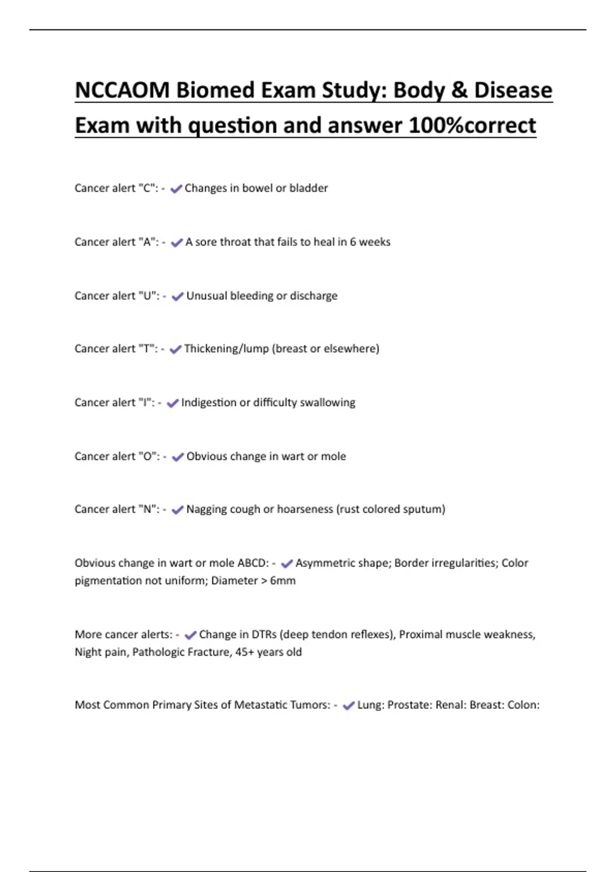 NCCAOM Biomed review 2026 Exam Questions Complete Solutions New Update ...