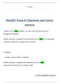 Nurs283&colon; Exam &num;1 Questions and Correct  Answers