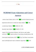 NURS5463 Exam 4 Questions and Correct  Answers