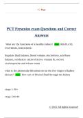 PCT Fresenius exam Questions and Correct  Answers
