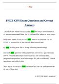 PNCB CPN Exam Questions and Correct  Answers