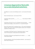 Lineman Apprentice Test with accurate detailed solutions 