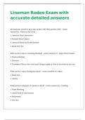 Lineman Rodeo Exam with accurate detailed answers