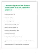 Lineman Apprentice Rodeo Exam with precise detailed answers