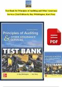 Test bank for Principles of Auditing and Other Assurance Services 22nd Edition&comma; Ray Whittington & Kurt Pany&period;&vert;All chapters 1-21 covered&comma; Graded A&plus;&period;