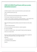 CEM 141 MSU Final Exam with accurate detailed answers