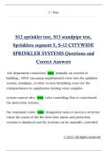 S12 sprinkler test&comma; S13 standpipe test&comma;  Sprinklers segment 5&comma; S-12 CITYWIDE  SPRINKLER SYSTEMS Questions and  Correct Answers